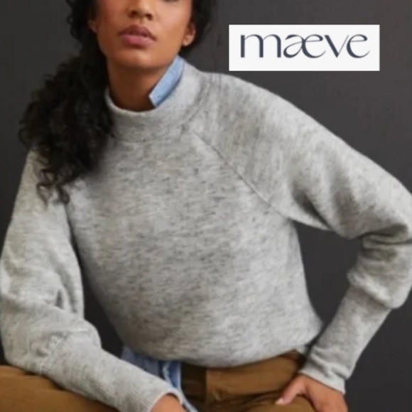 Anthropologie Maeve Laney Mock Neck balloon sleeve sweater ,S, CB2441 - Picture 1 of 6